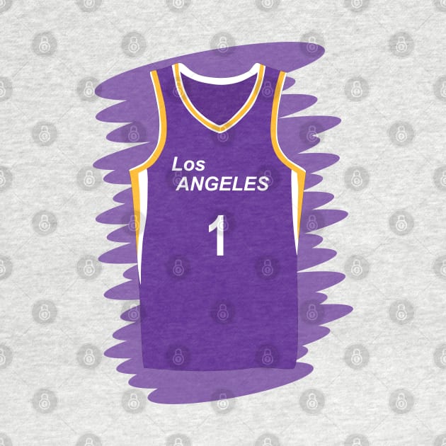 Los Angeles Sparks number 1 uniform by GiCapgraphics